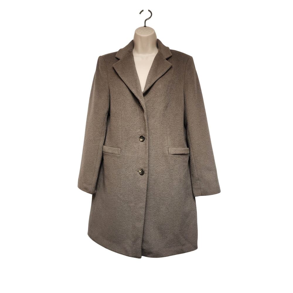 Lauren By Ralph Lauren Single Breasted Long Sleeve Tan Coat Jacket Size 10